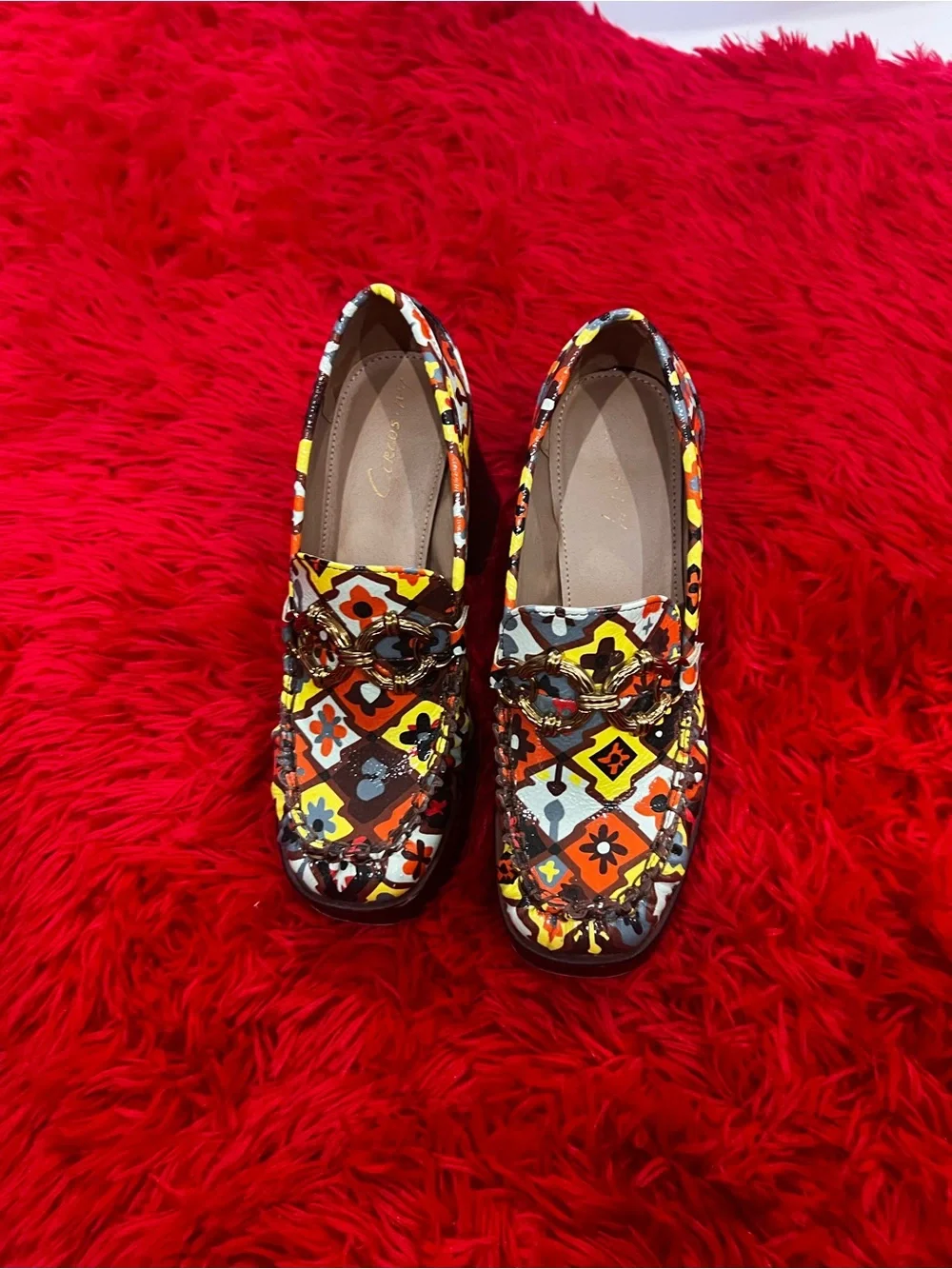 Circus by Sam Edelman Multicolor Geometric Platform Loafers